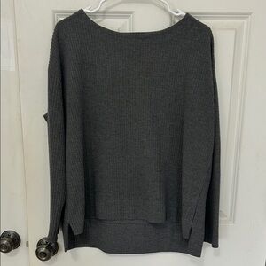 Splendid Charcoal Gray waffle long sleeve shirt, size large